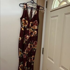 Urban Outfitters Burgundy Floral Dress